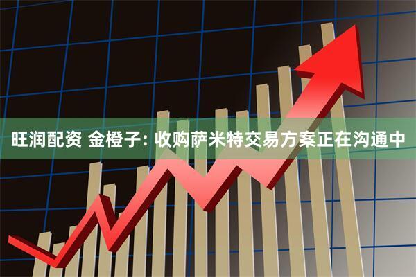 旺润配资 金橙子: 收购萨米特交易方案正在沟通中